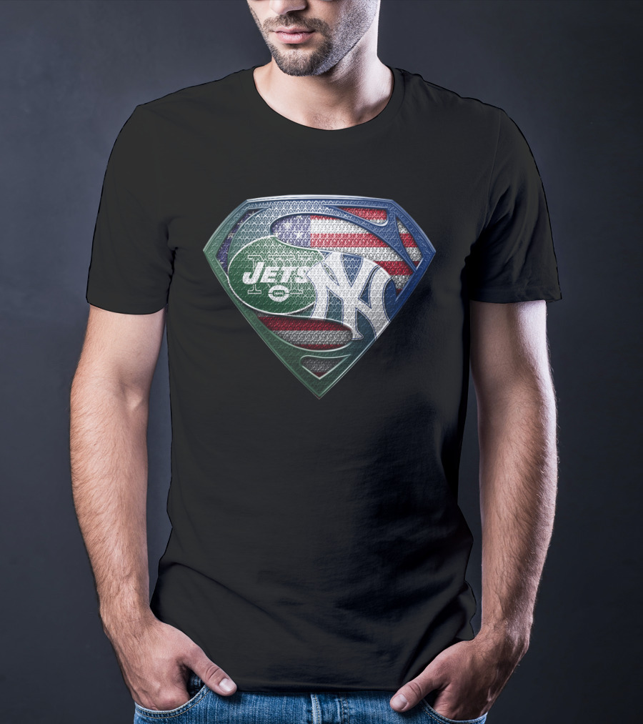 New York Jets Yankees Usa Shield T-Shirt