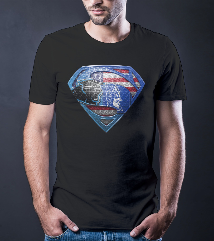 Panther Blue Devil American Flag Superman T-Shirt