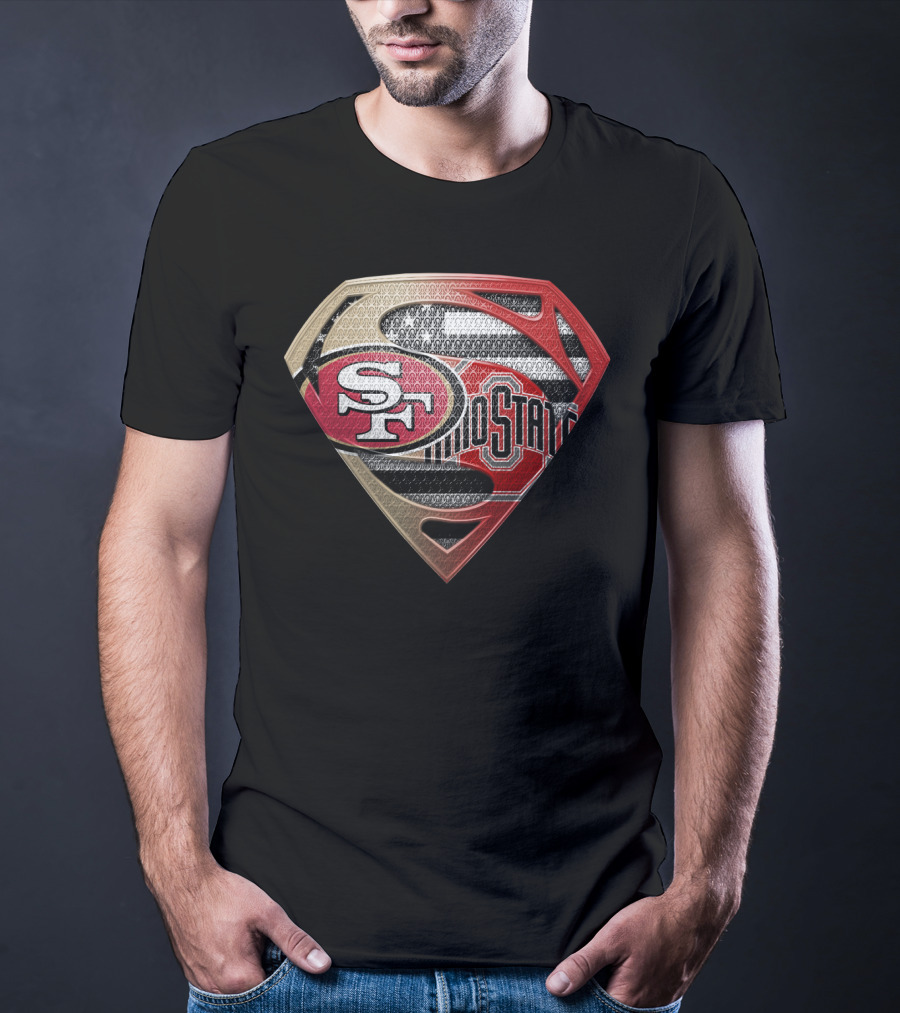 San Francisco 49ers Ohio State Superman Logo Mashup T-Shirt