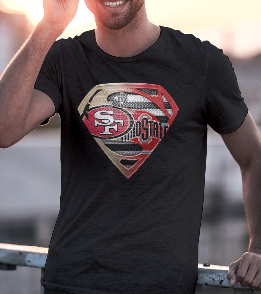 San Francisco 49ers Ohio State Superman Logo Mashup T-Shirt