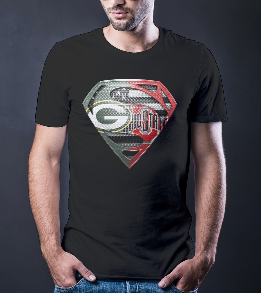 Packers Ohio State Superman Logo Fusion Sspus140 T-Shirt