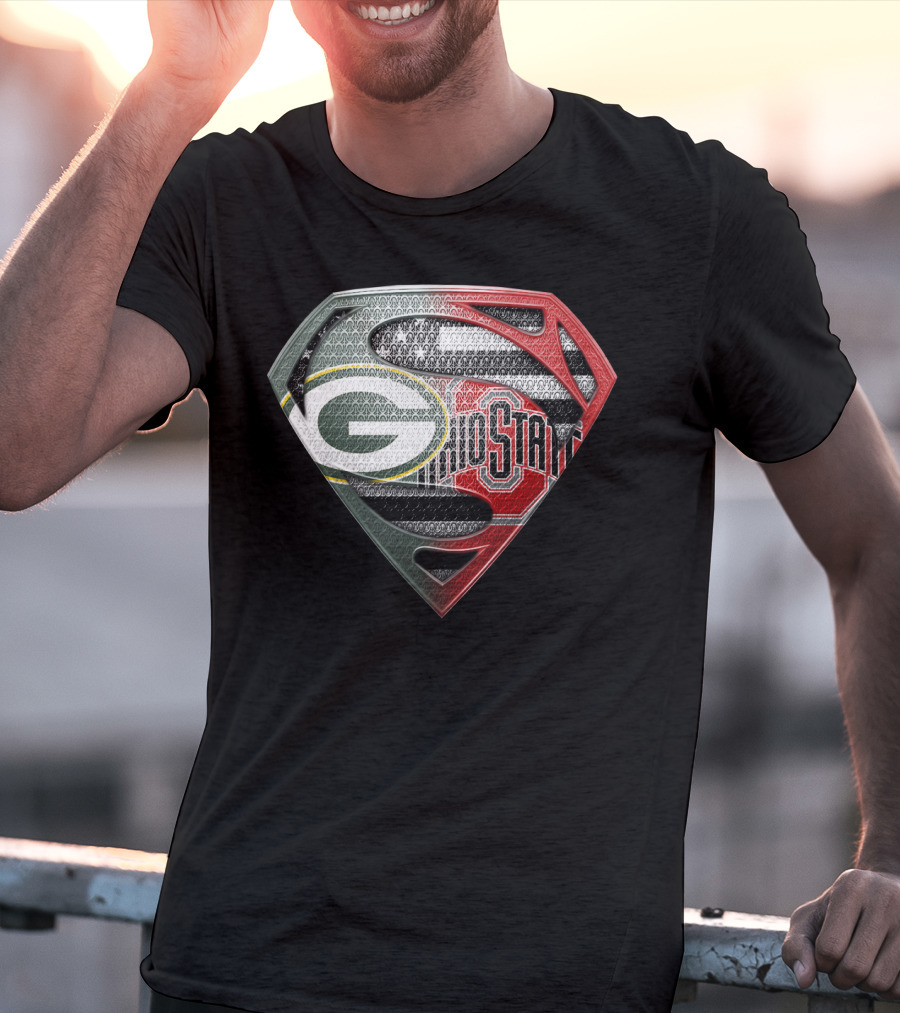 Packers Ohio State Superman Logo Fusion Sspus140 T-Shirt