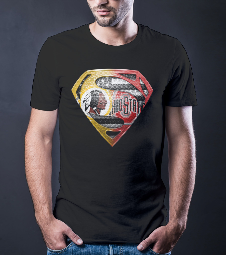 Ohio State Buckeyes Washington Commanders Superman T-Shirt