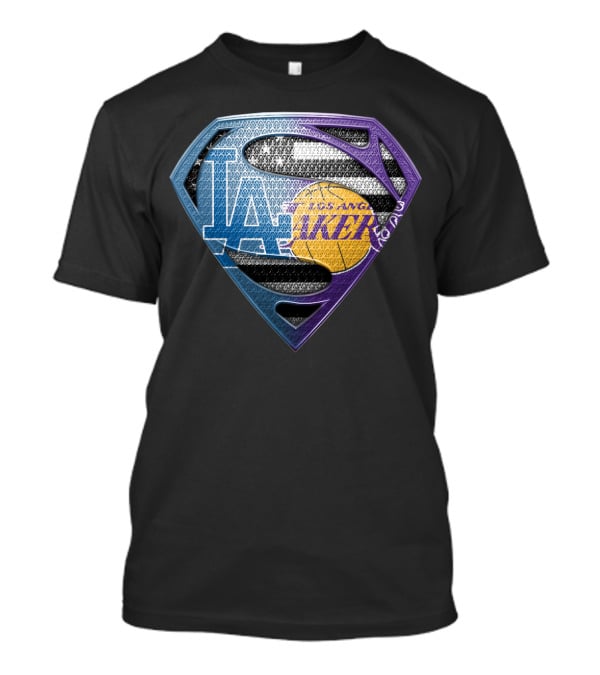 Lakers Superman Logo Los Angeles Basketball Icon Sspus156 T-Shirt