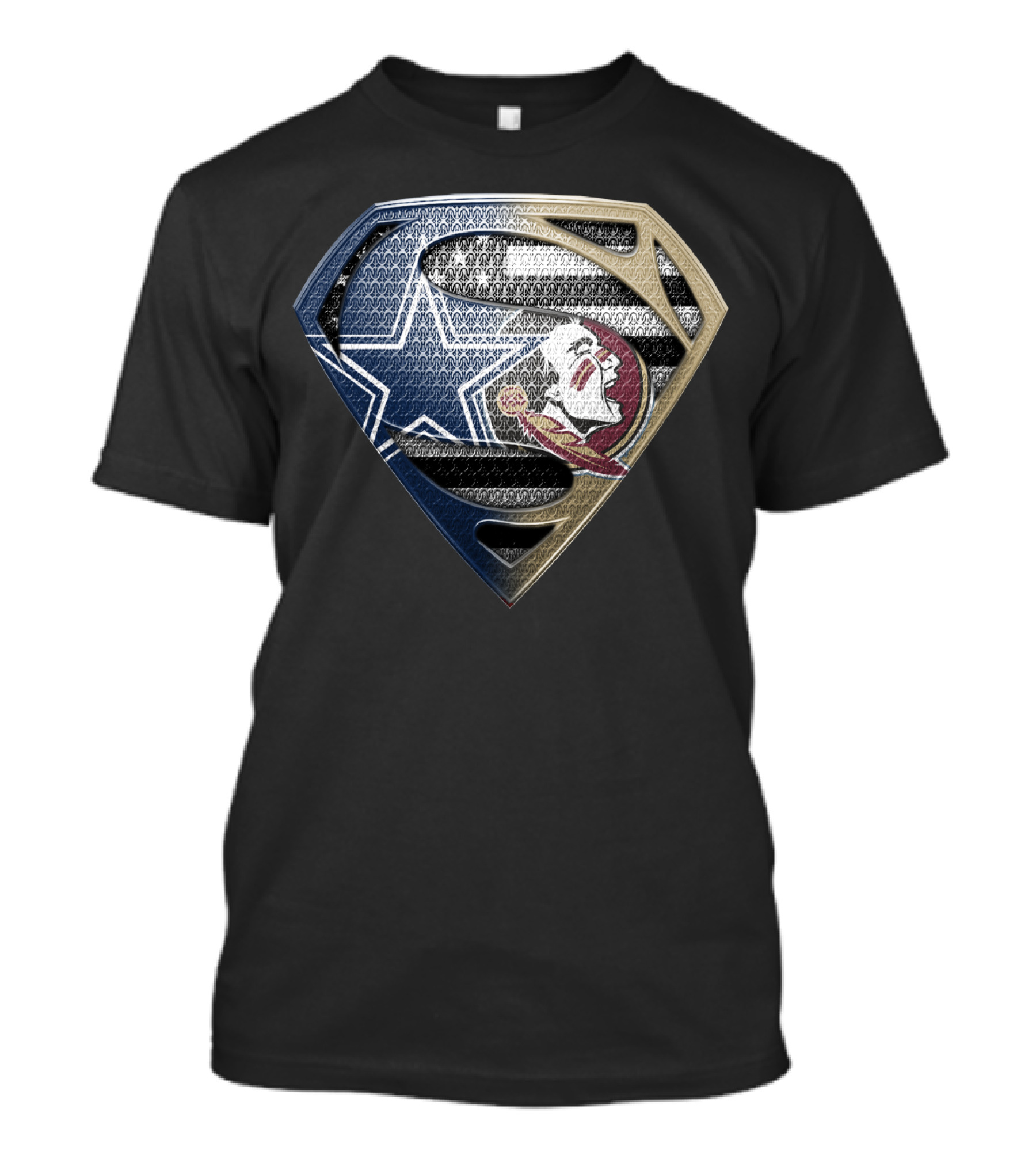 Cowboys Seminoles Superman Logo Fusion T-Shirt