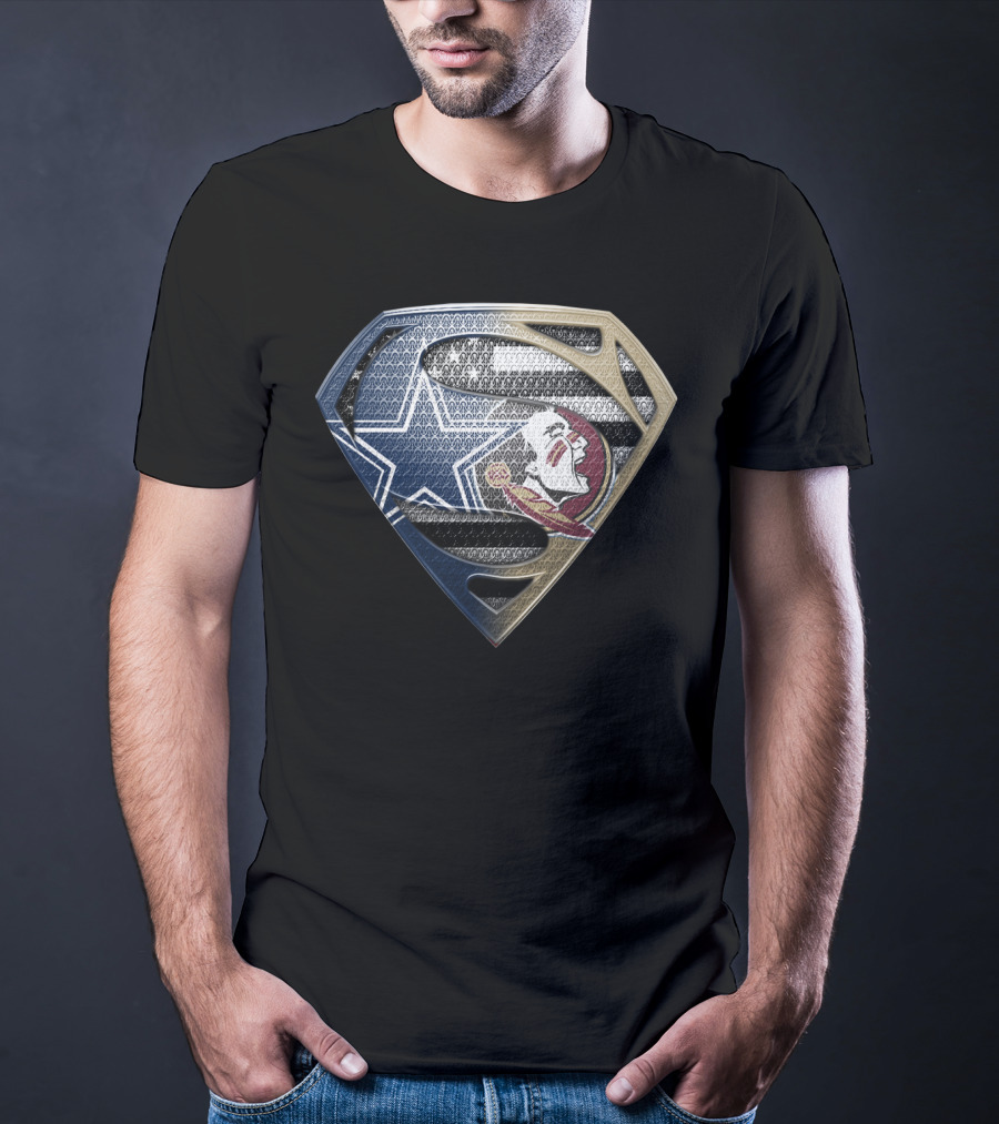 Cowboys Seminoles Superman Logo Fusion T-Shirt