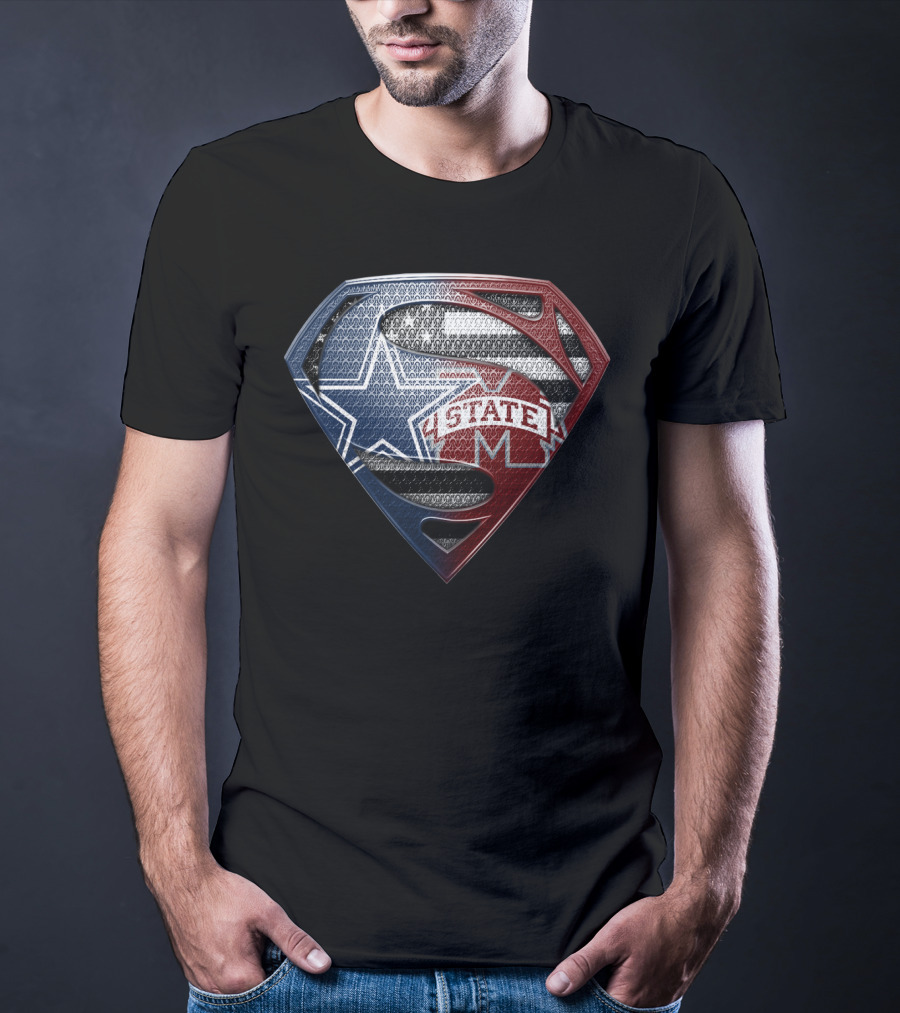 Superman Texas State Flag S Shield T-Shirt