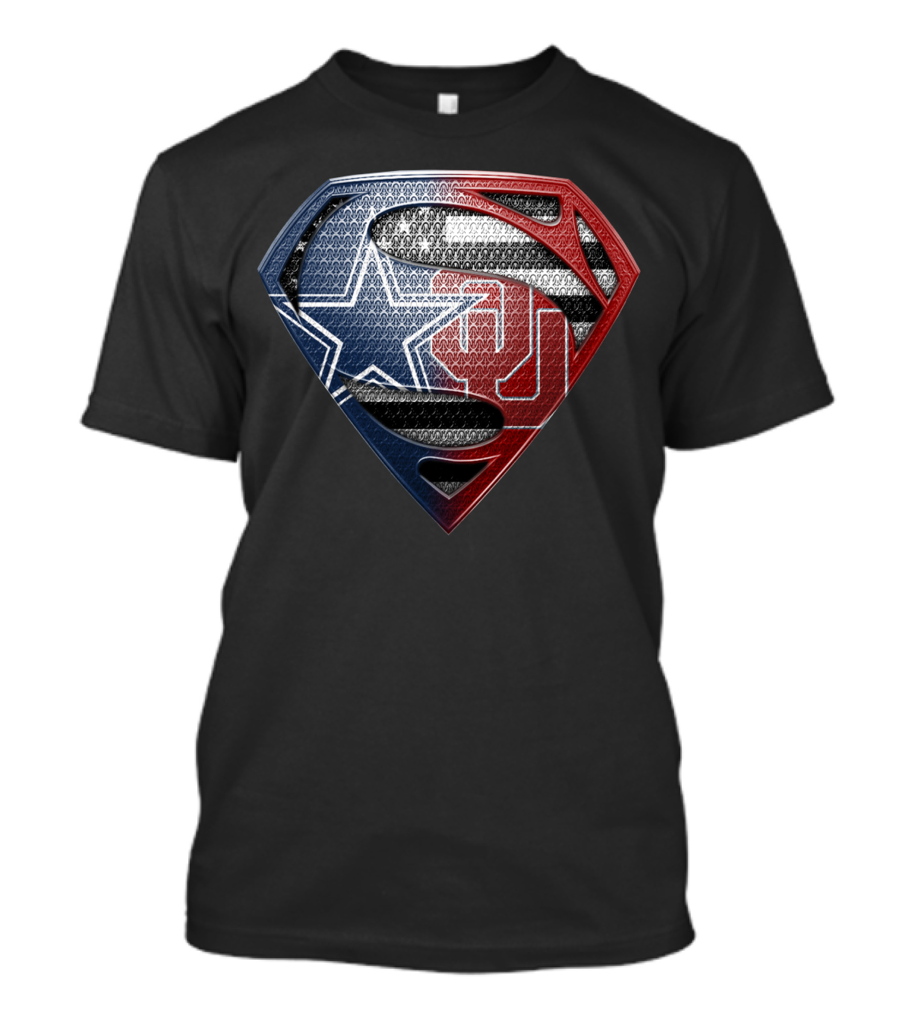 Superman Shield With Dallas Cowboys Star And Oklahoma Sooners Logos T-Shirt