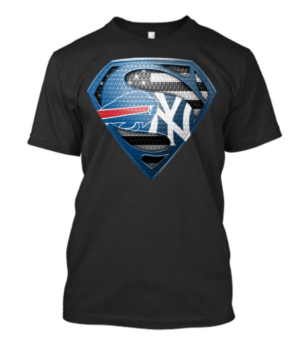 Buffalo Bills Superman New York Yankees T-Shirt