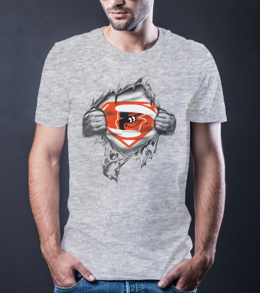 Baltimore Orioles Superman Logo Fan T-Shirt