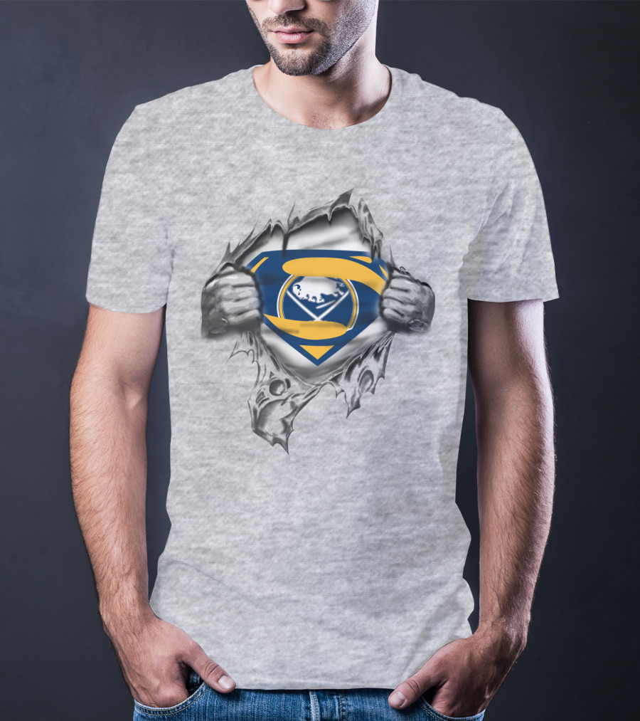 Buffalo Sabres Superman Shield Tear T-Shirt