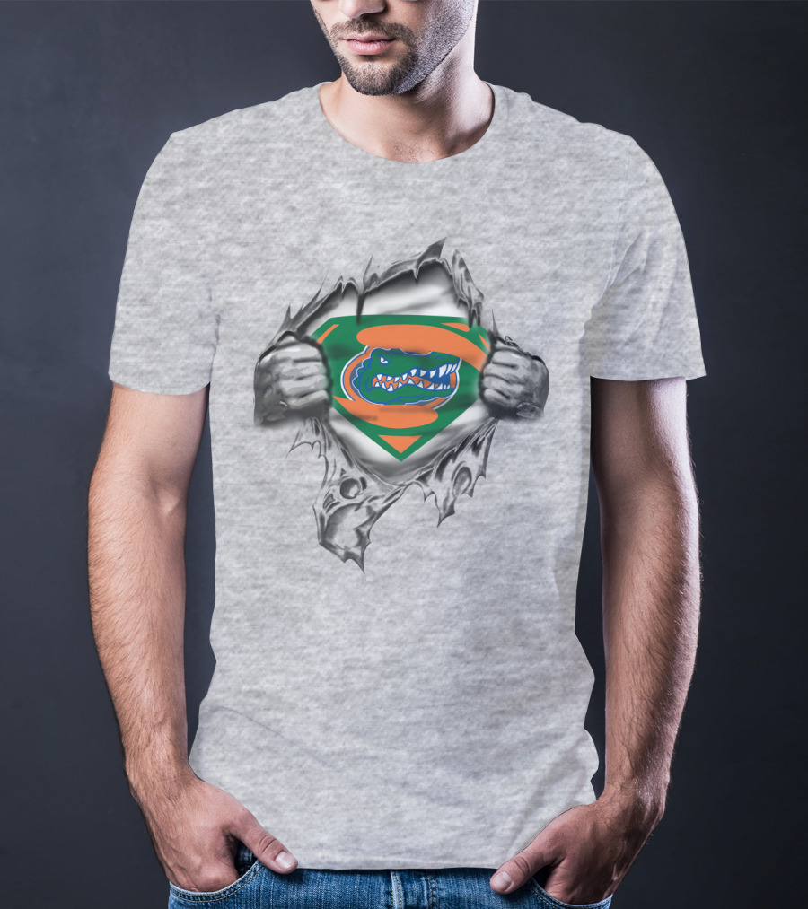 Florida Gators Logo Superhero Rip T-Shirt