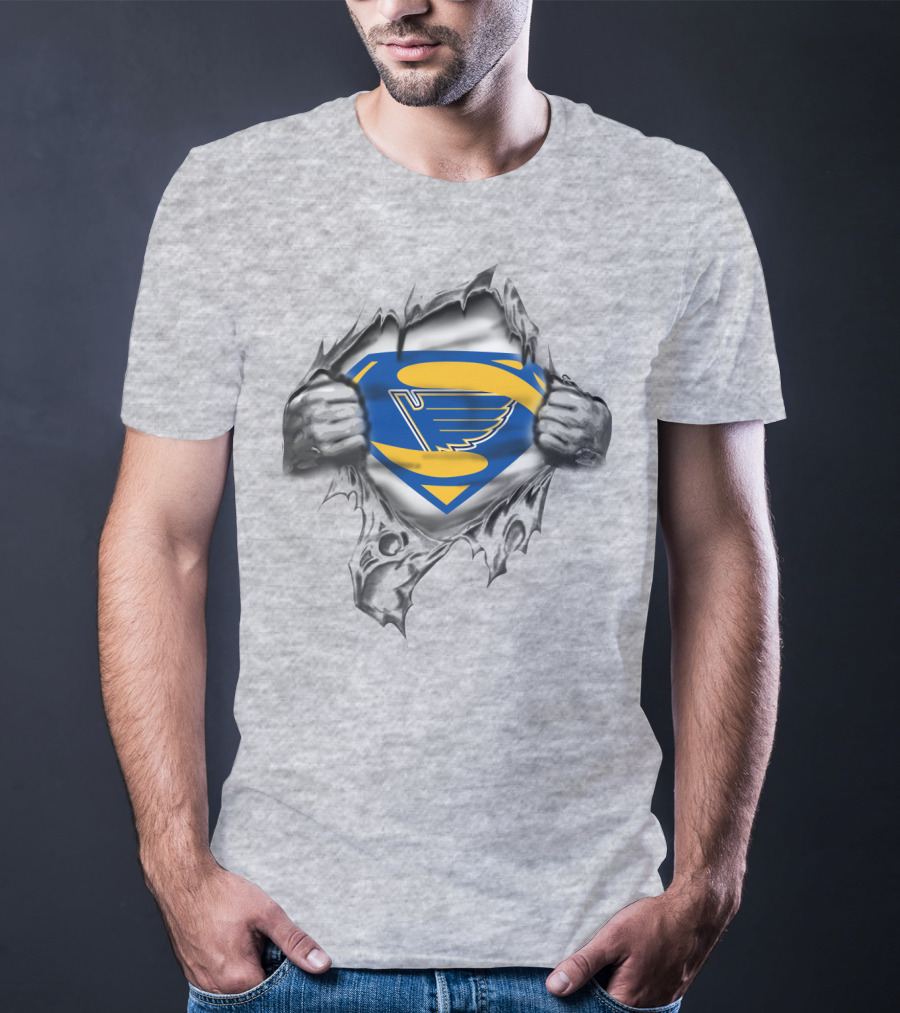 St. Louis Blues Hockey Superman T-Shirt
