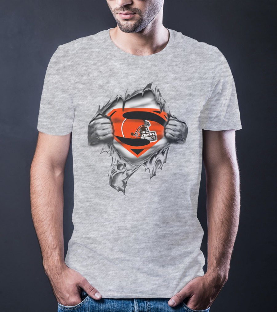 Cleveland Football Superhero Logo Fusion T-Shirt