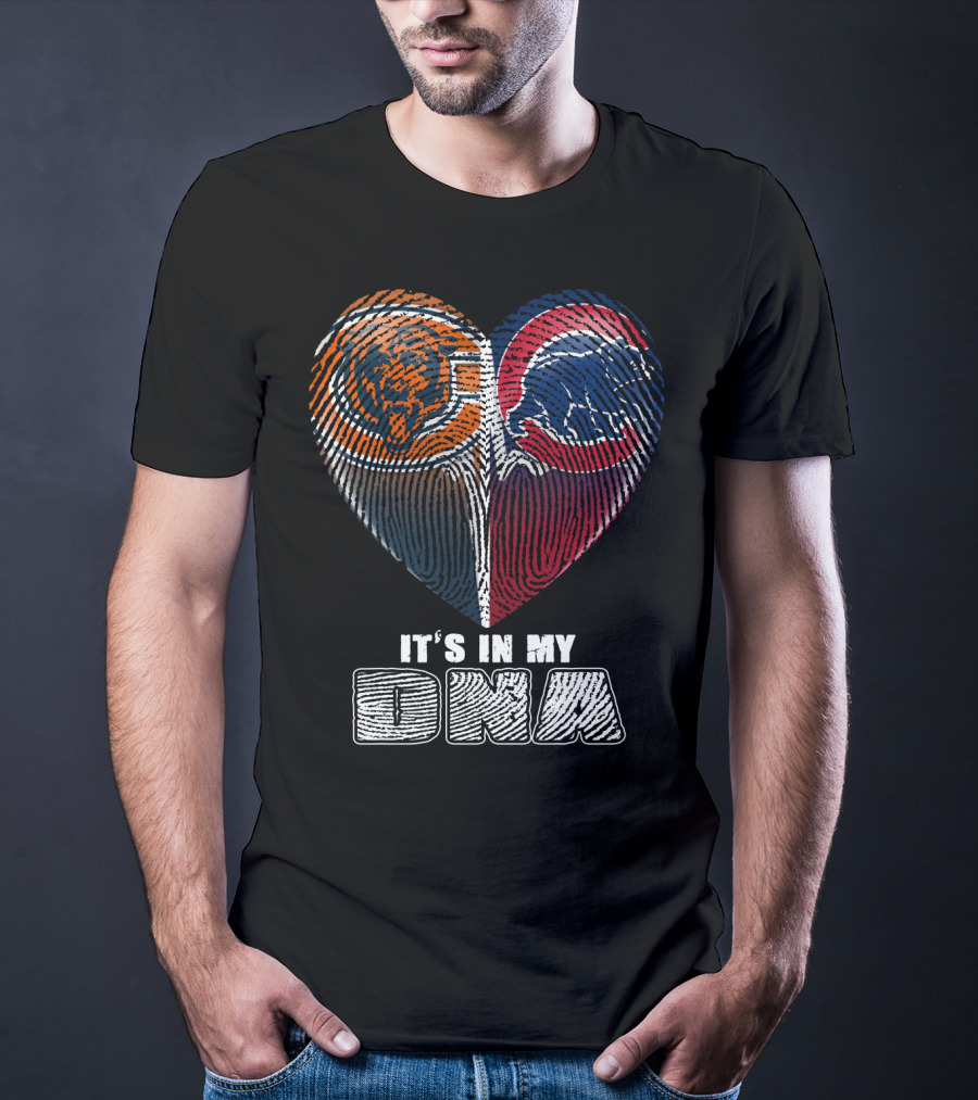 Chicago Bears Cubs Heart It's In My Dna T-Shirt