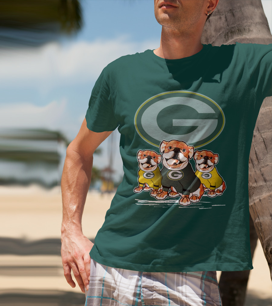 Green Bay Packers Dogs Trio T-Shirt