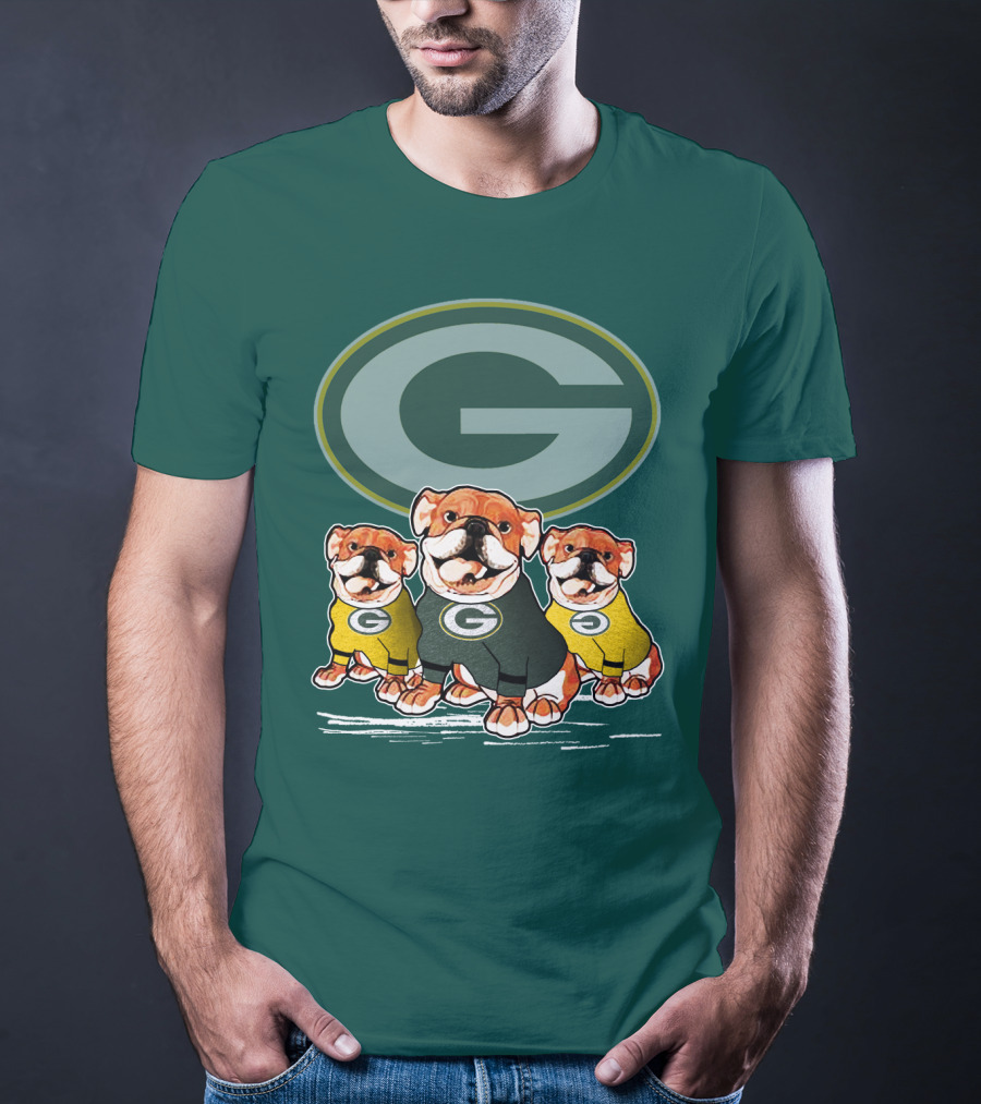 Green Bay Packers Dogs Trio T-Shirt