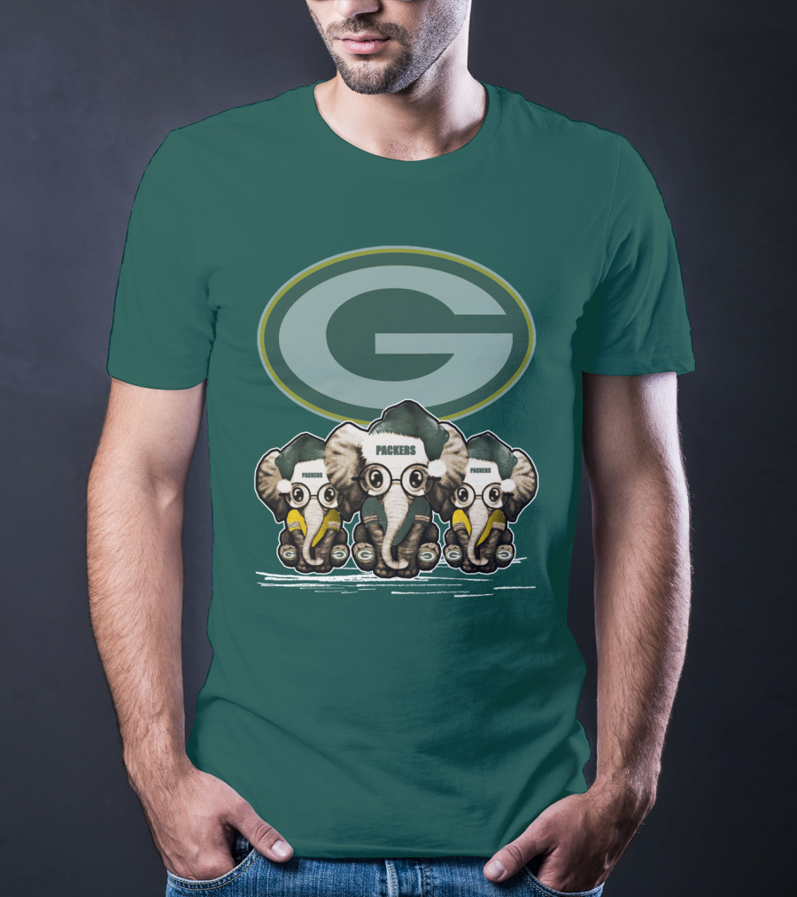 Green Bay Packers Elephants Logo Packers T-Shirt