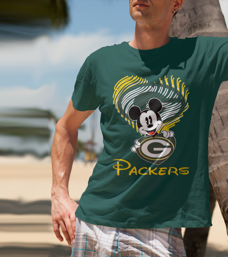 Packers Heart With Character T-Shirt