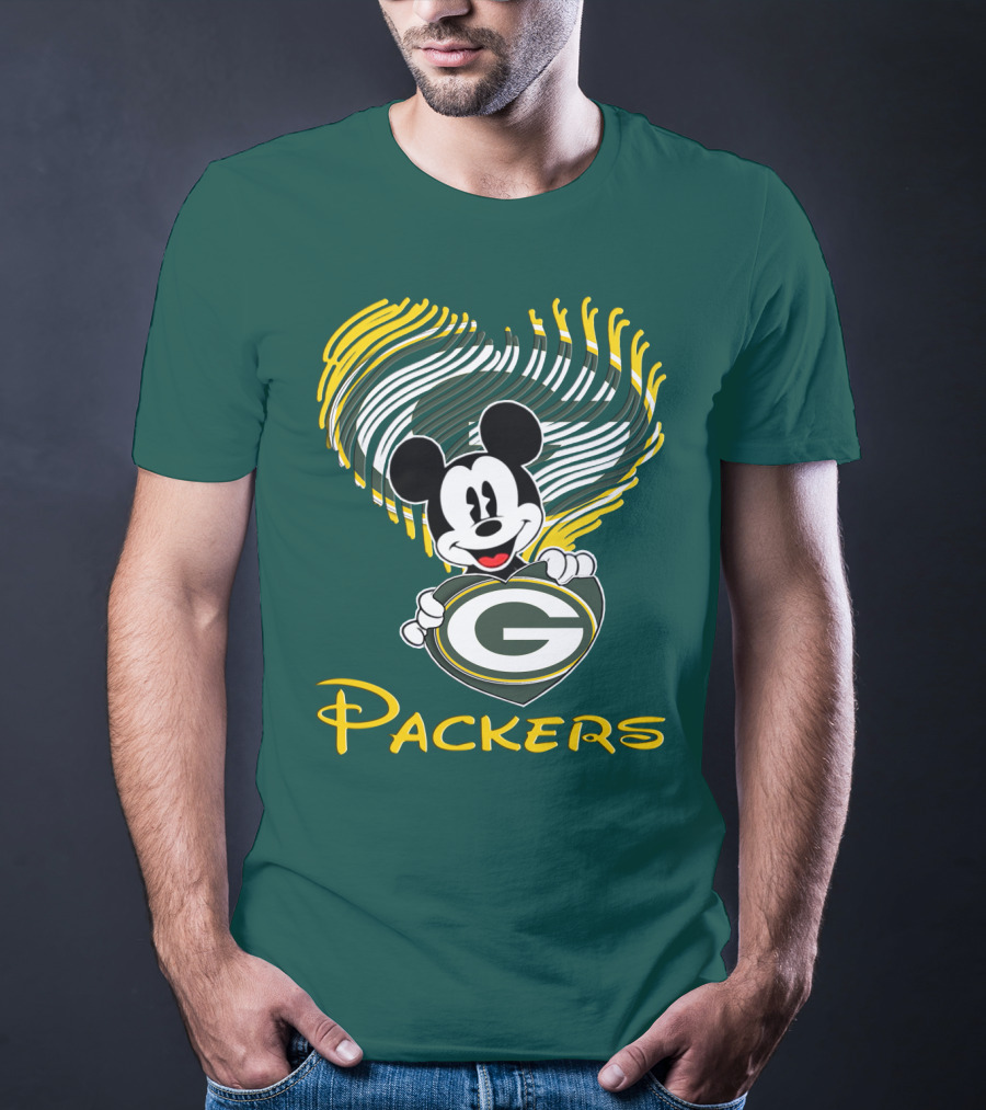 Packers Heart With Character T-Shirt
