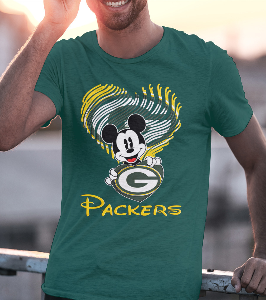 Packers Heart With Character T-Shirt