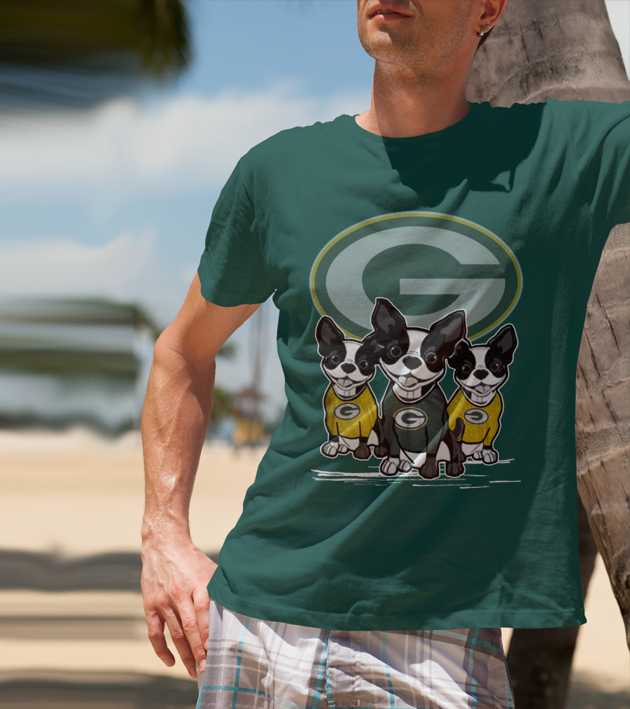 Green Bay Packers Boston Terriers T-Shirt