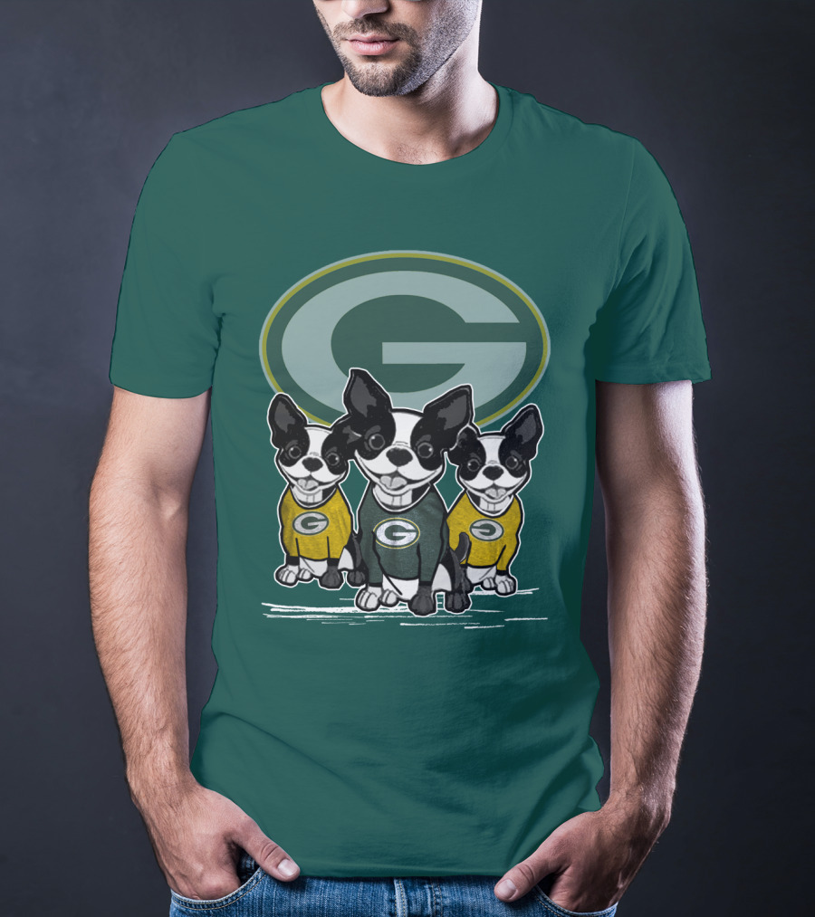 Green Bay Packers Boston Terriers T-Shirt