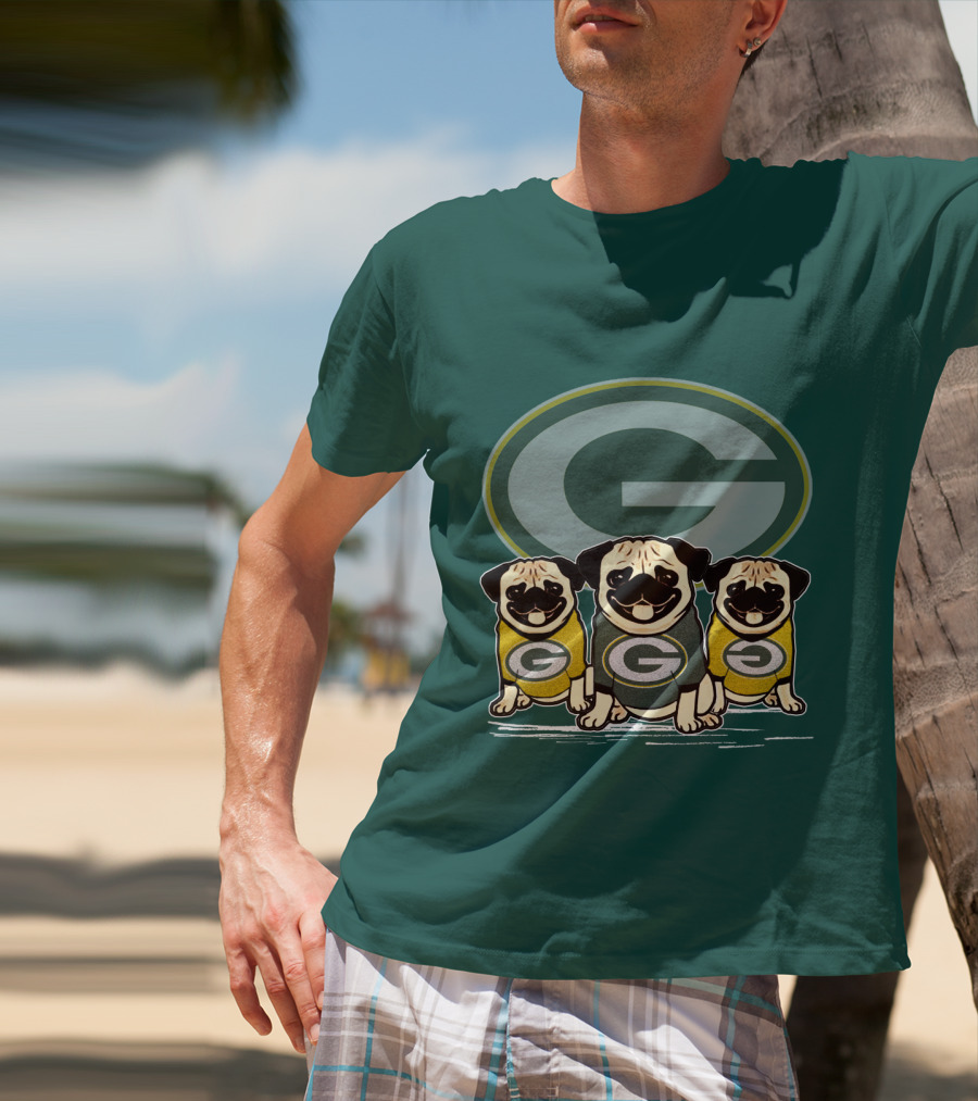 Green Bay Packers G Logo Pugs T-Shirt