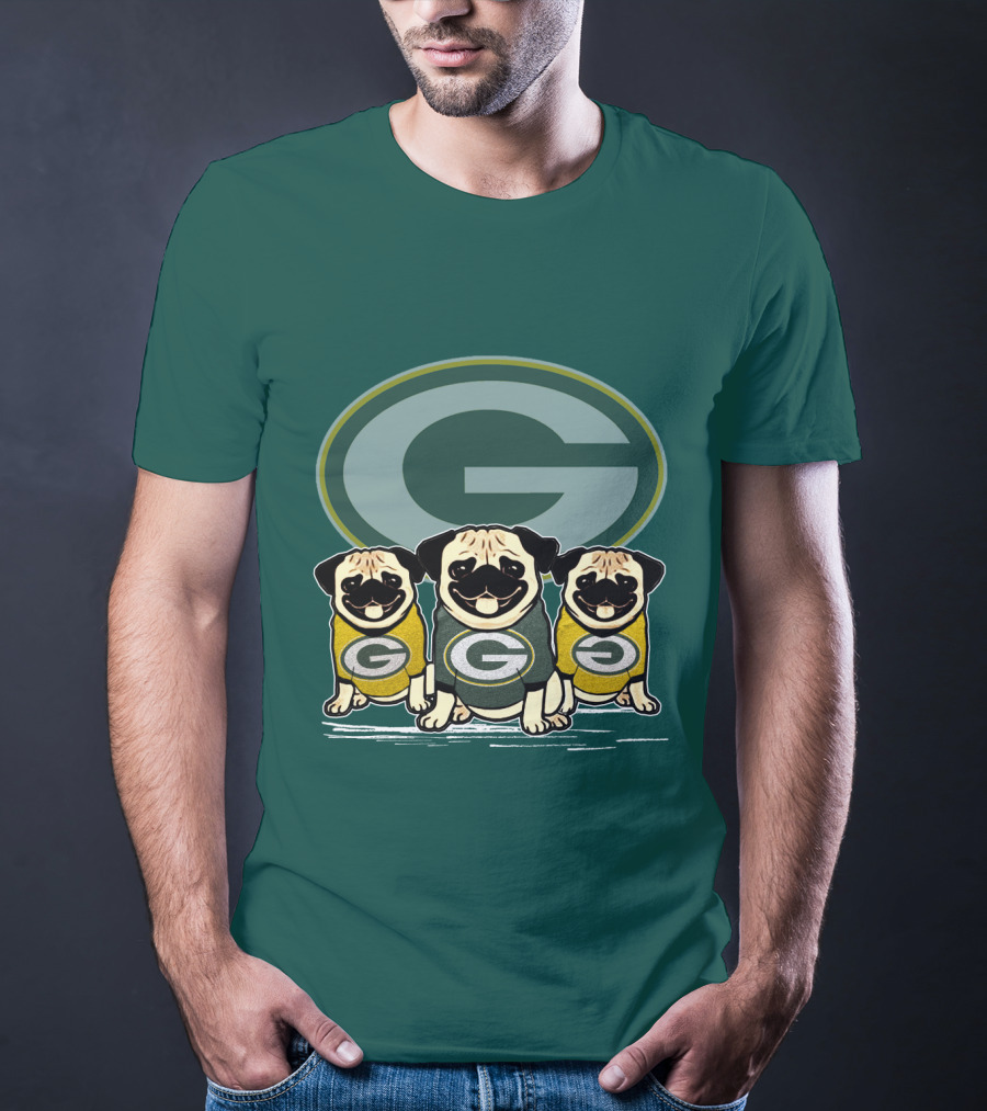 Green Bay Packers G Logo Pugs T-Shirt