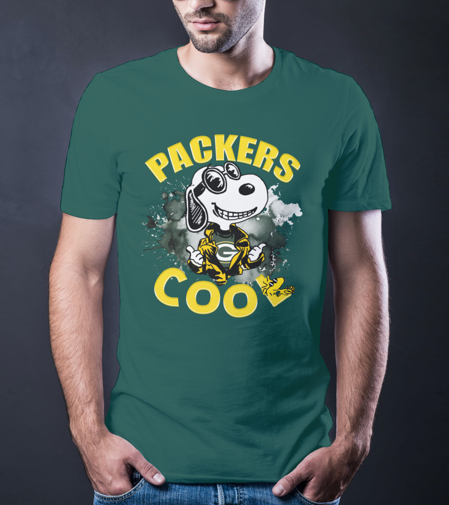 Packers Cool Snoopy Green Bay Packers Football T-Shirt