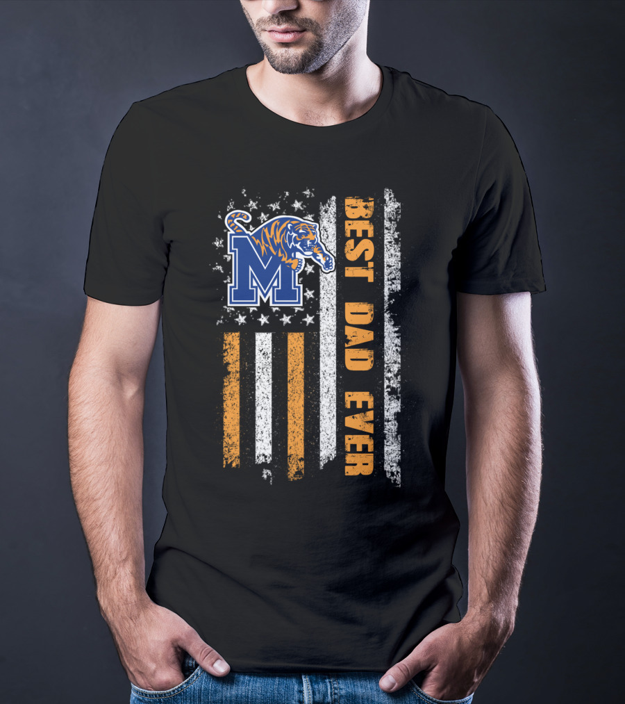 Memphis Tigers Best Dad Ever Flag 049 T-Shirt