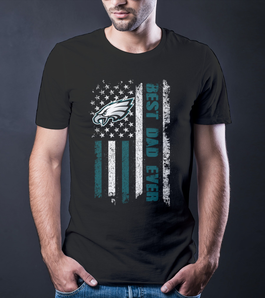 Philadelphia Eagles Best Dad Ever Evd 135 Flag T-Shirt