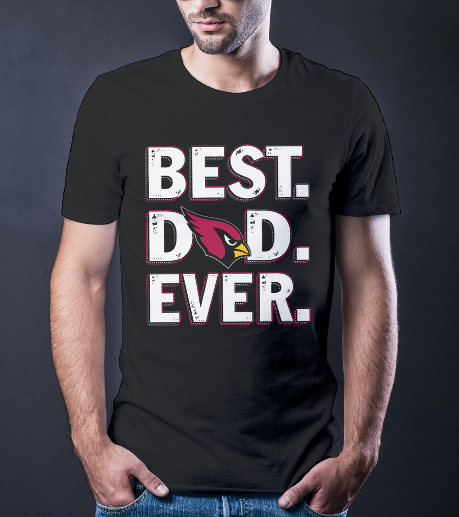 Best Dad Ever Cardinals Fan Gift T-Shirt