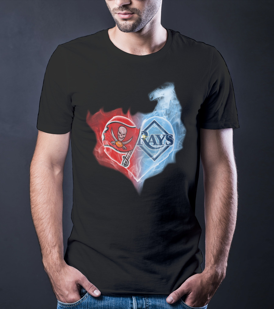 Buccaneers And Rays Heart Fusion T-Shirt