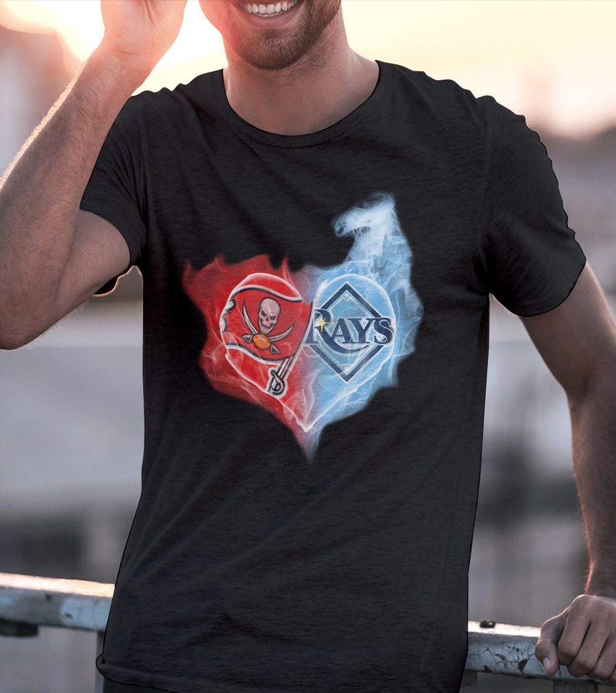 Buccaneers And Rays Heart Fusion T-Shirt