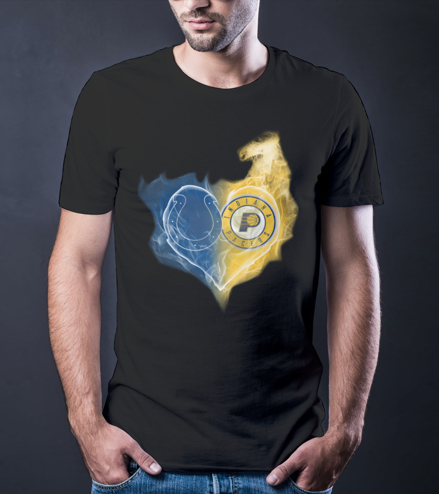 Indianapolis Colts Indiana Pacers Heart Mix T-Shirt
