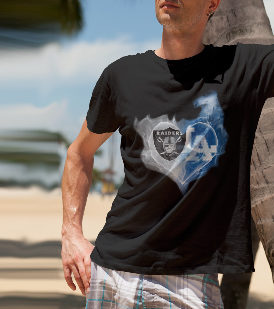 Raiders La Heart Smoke Fusion T-Shirt