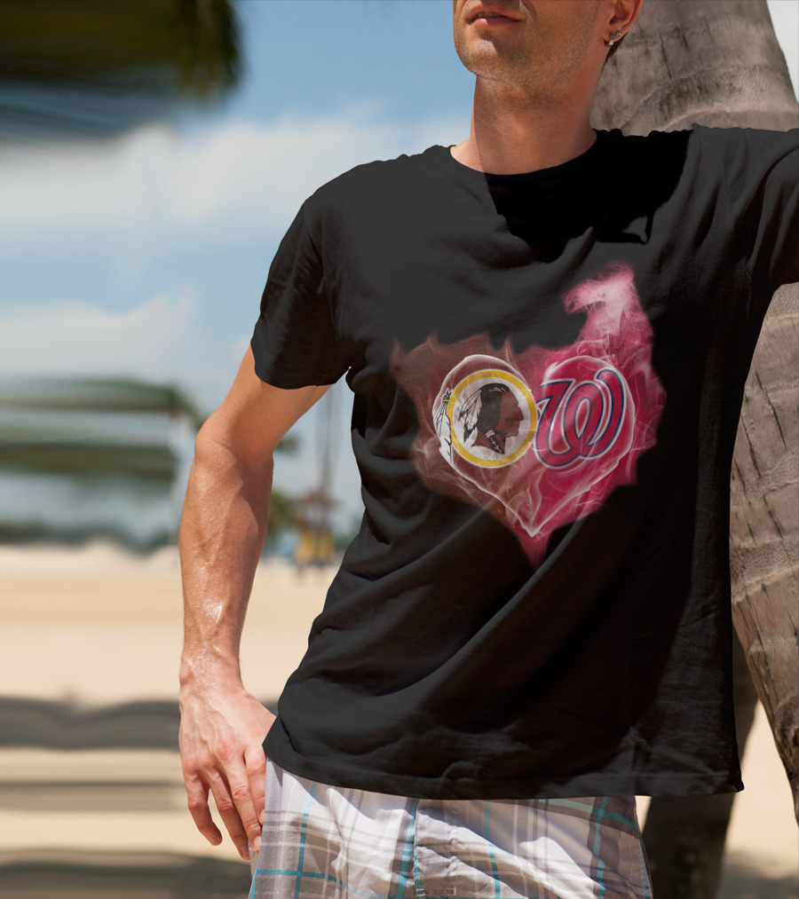 Washington Redskins Nationals Heart Fusion T-Shirt