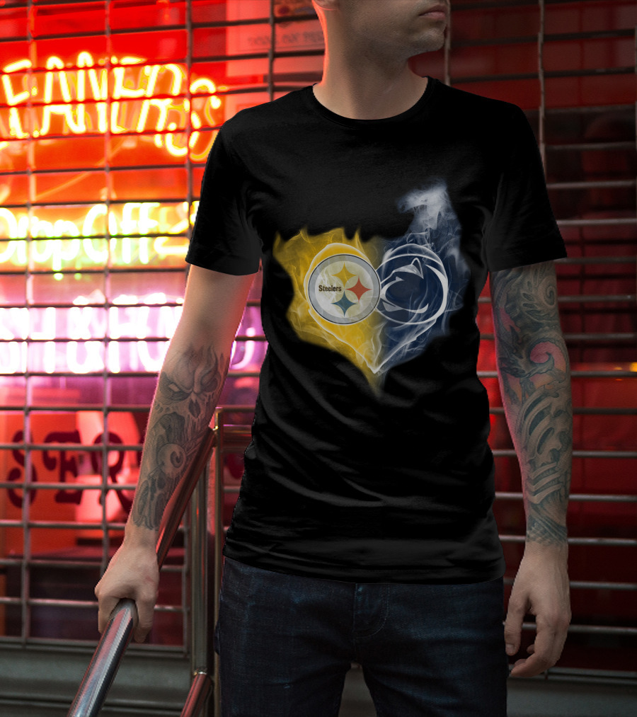 Steelers Penn State Heart Fusion T-Shirt