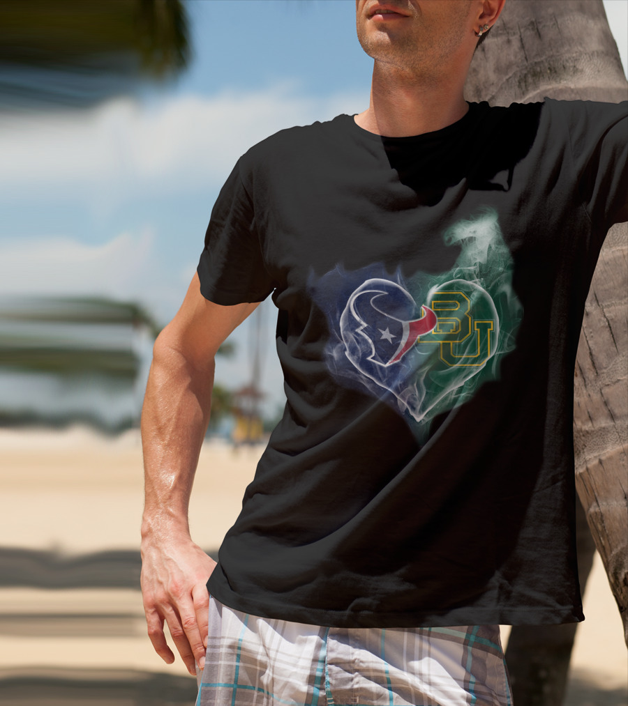 Houston Texans Baylor University Heart T-Shirt