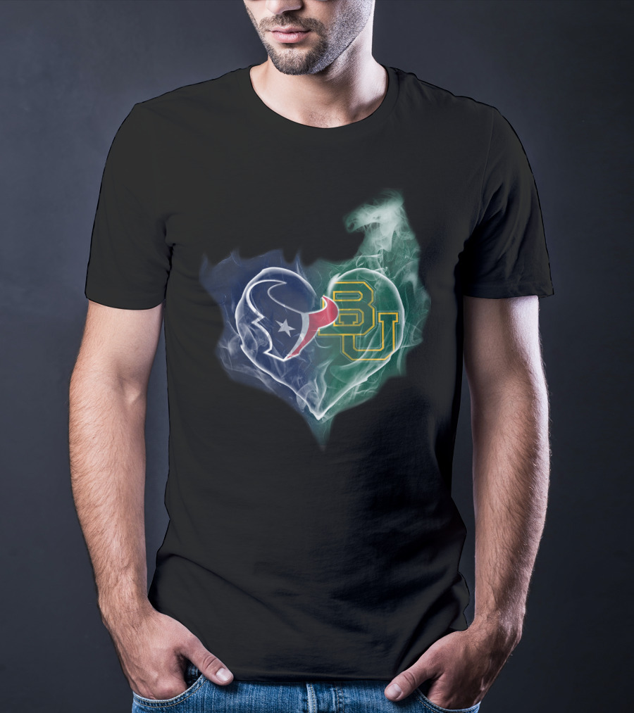 Houston Texans Baylor University Heart T-Shirt