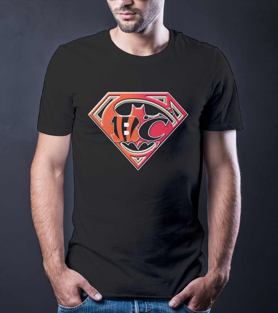 Cincinnati Bengals Superman Batman T-Shirt