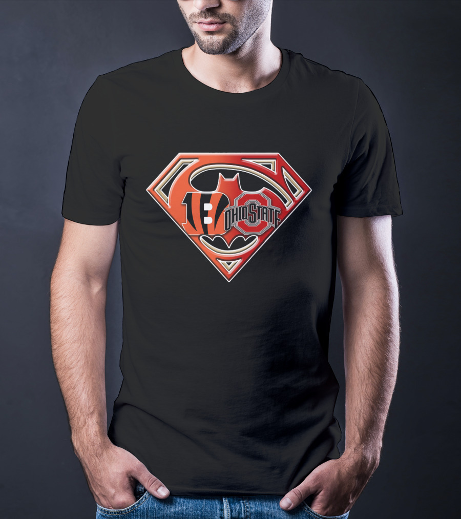 Superman Batman Cincinnati Bengals Ohio State T-Shirt