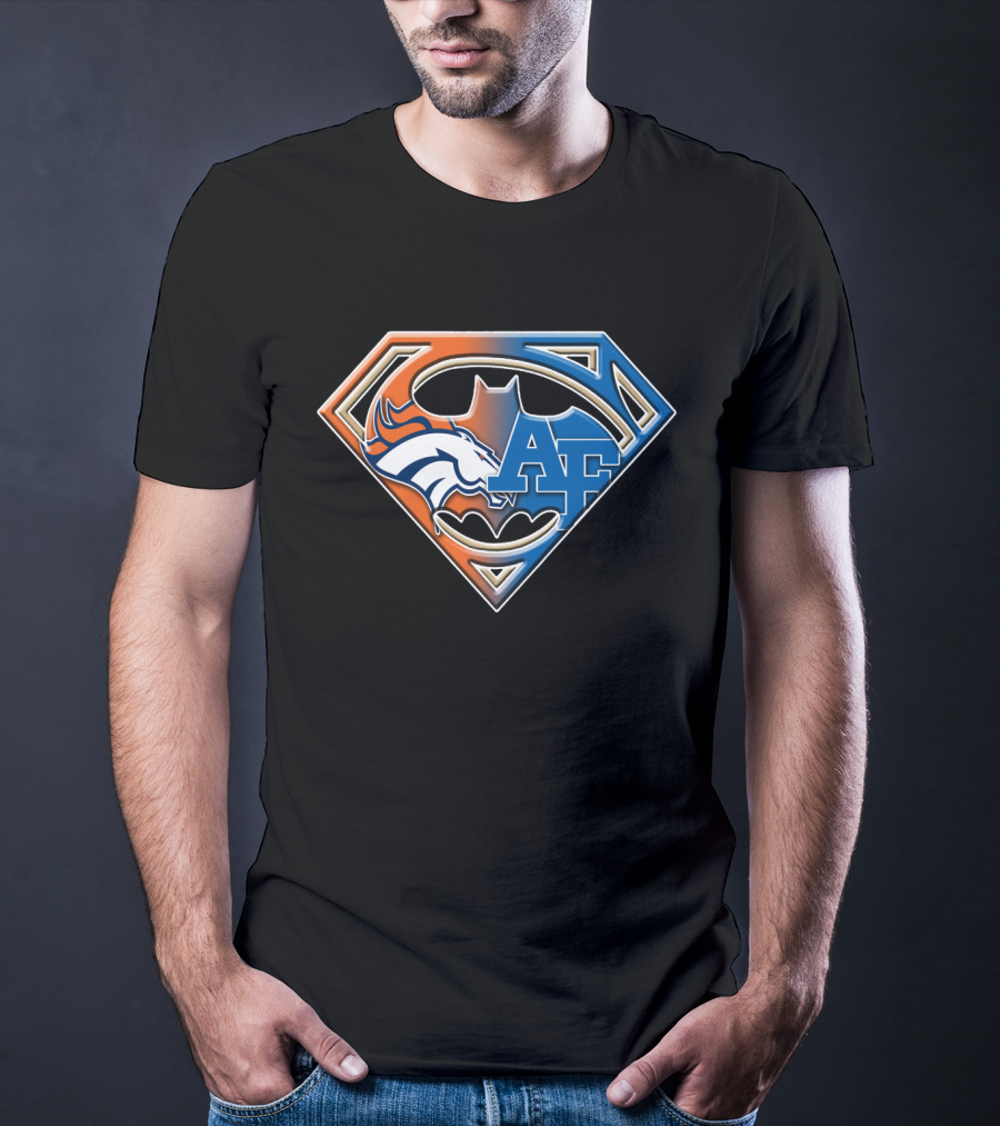 Denver Broncos Air Force Batman Superhero Shield Logo Bat 015 T-Shirt