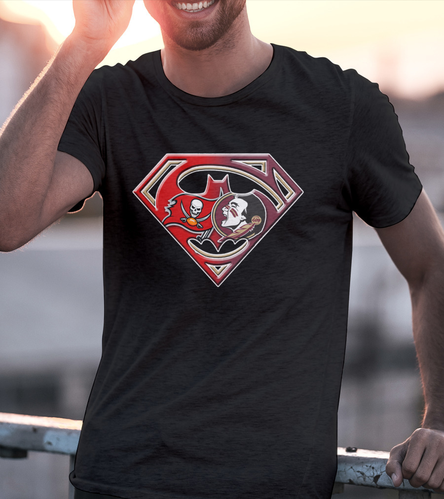 Superman Bat Emblem Joker Pirate Skull T-Shirt