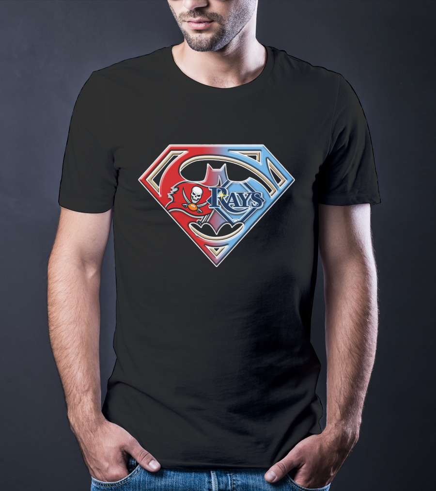 Superman Batman Buccaneers Rays Logo Fusion Bat 027 T-Shirt