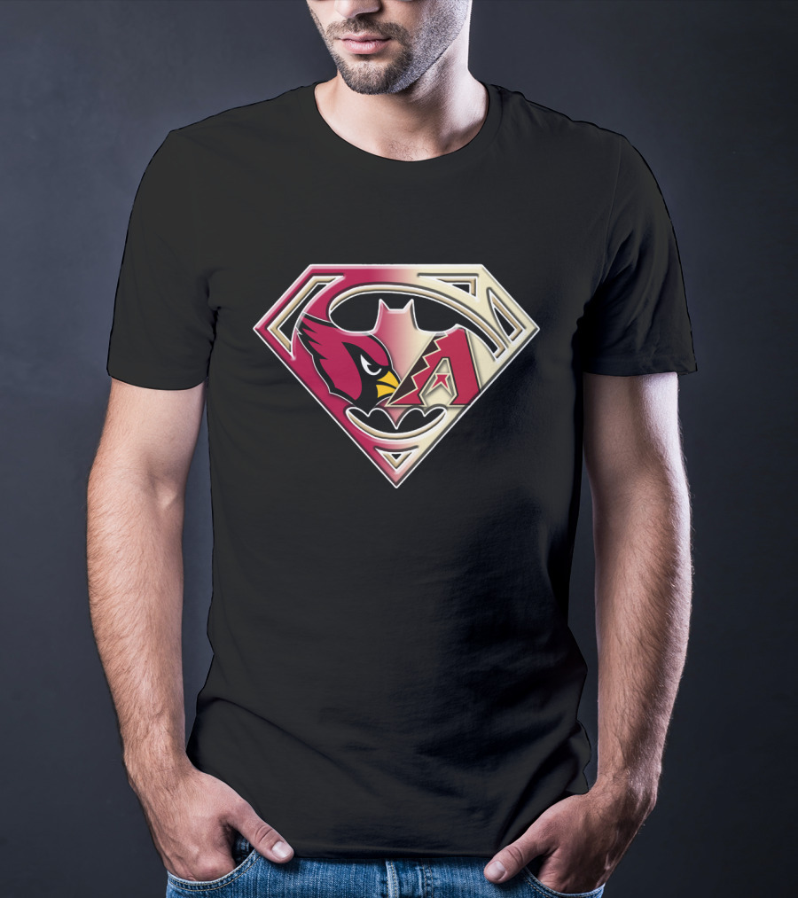 Arizona Cardinals Diamondbacks Superman Logo Fusion T-Shirt