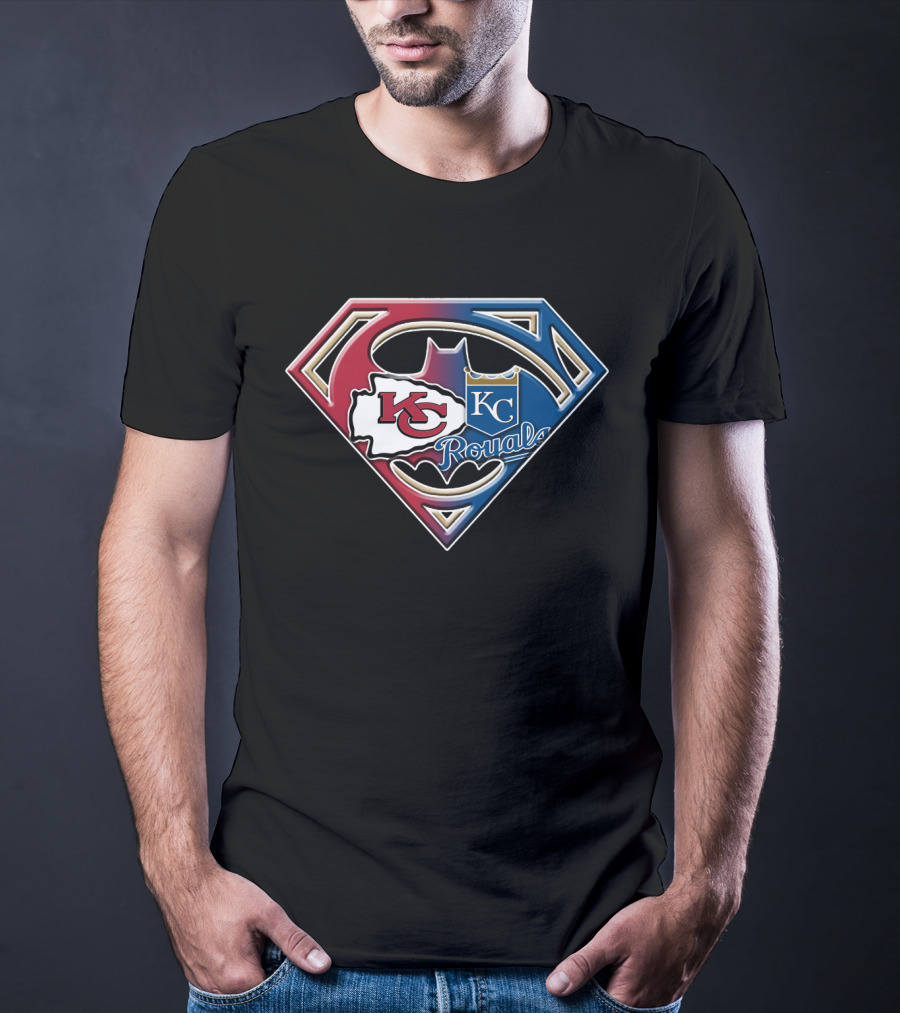 Kc Chiefs Royals Batman Superman Logo Bat 037 T-Shirt