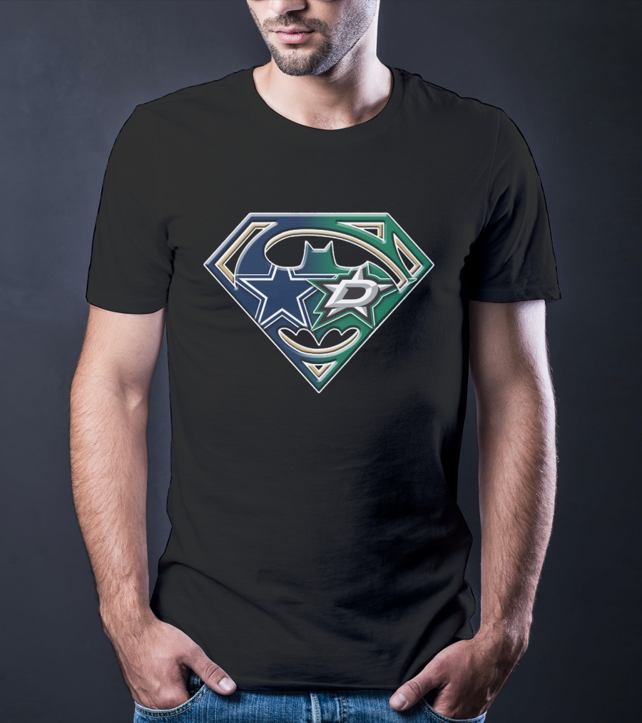 Dallas Cowboys Stars Batman Superman Dallas Stars Bat 047 T-Shirt