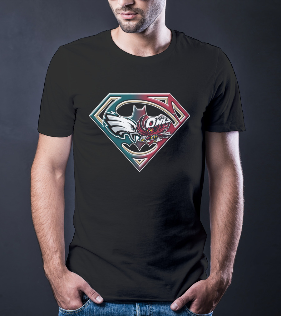 Superman Shield With Owl And Batman Wings Bat 060 T-Shirt